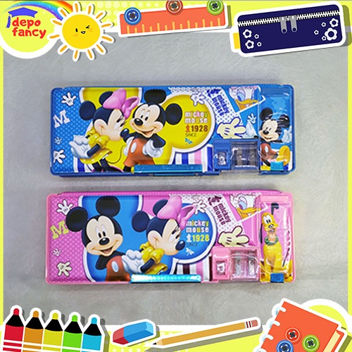

Kotak Pensil 2 Sisi Tutup Magnet + Rautan 2300DM / Pencil Case / Tepak Pensil / Tempat Pensil / Box Pen / Boks Pensil