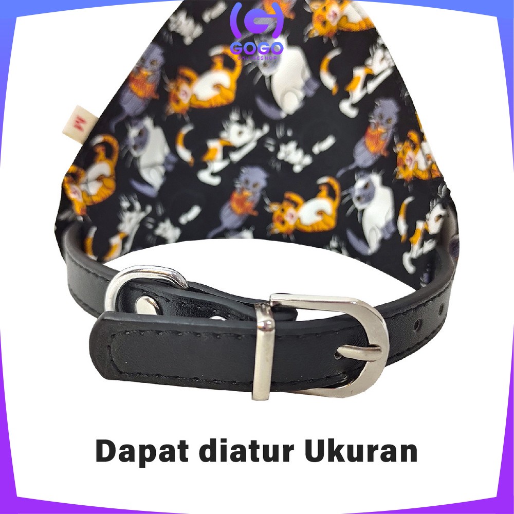 GOGO-C568 Kalung Bandana Slayer Kucing Anjing Motif Syal Segitiga / Kalung Scarf Anjing Kucing Kelinci Aksesoris Hewan Peliharaan