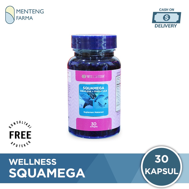 Wellness Squamega Isi 30 Kapsul - Suplemen Squalene dan Omega 3, 6, 9