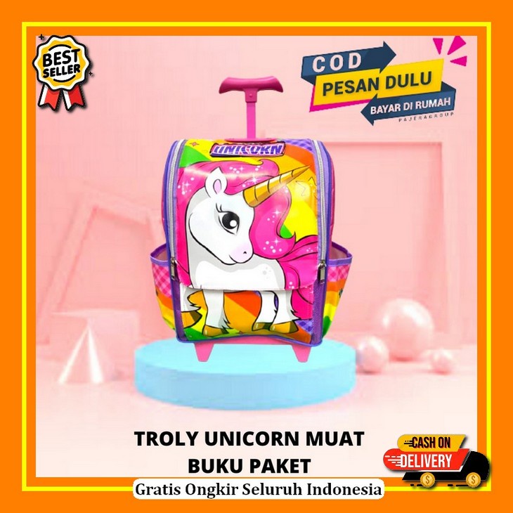 Tas Troli Anak Perempuan Tas Dorong Anak Tas Sekolah Anak Tas Roda Ana Onlan - Fmb Tas Troli Dorong 