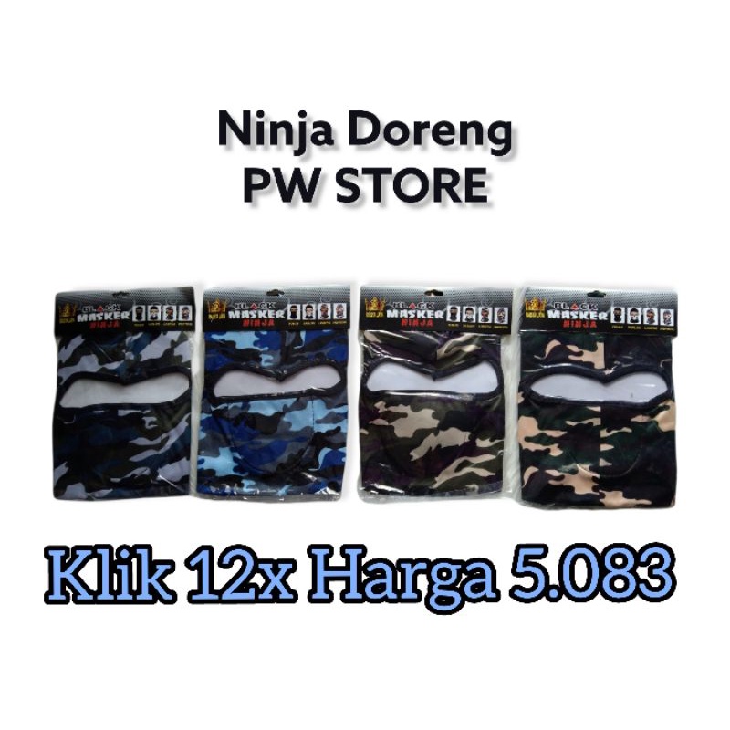 [Harga Grosir] Masker Ninja Motif Doreng / Loreng / Army Full Face Harga Grosir [NINJA DORENG ECER]