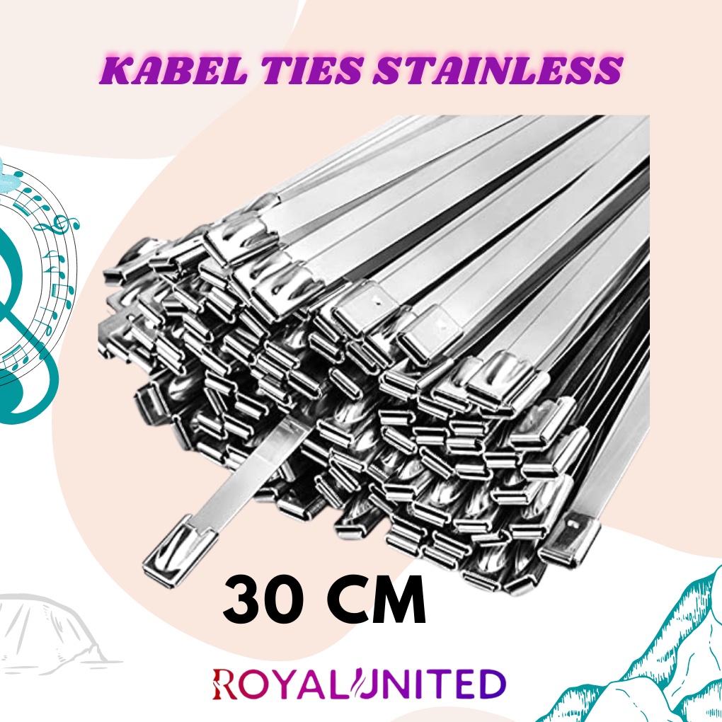 Kabel Ties Stainless Steel Cable Ties 30 cm - Kabel Tis Stainless 4.6x300mm 30cm Baja High Quality