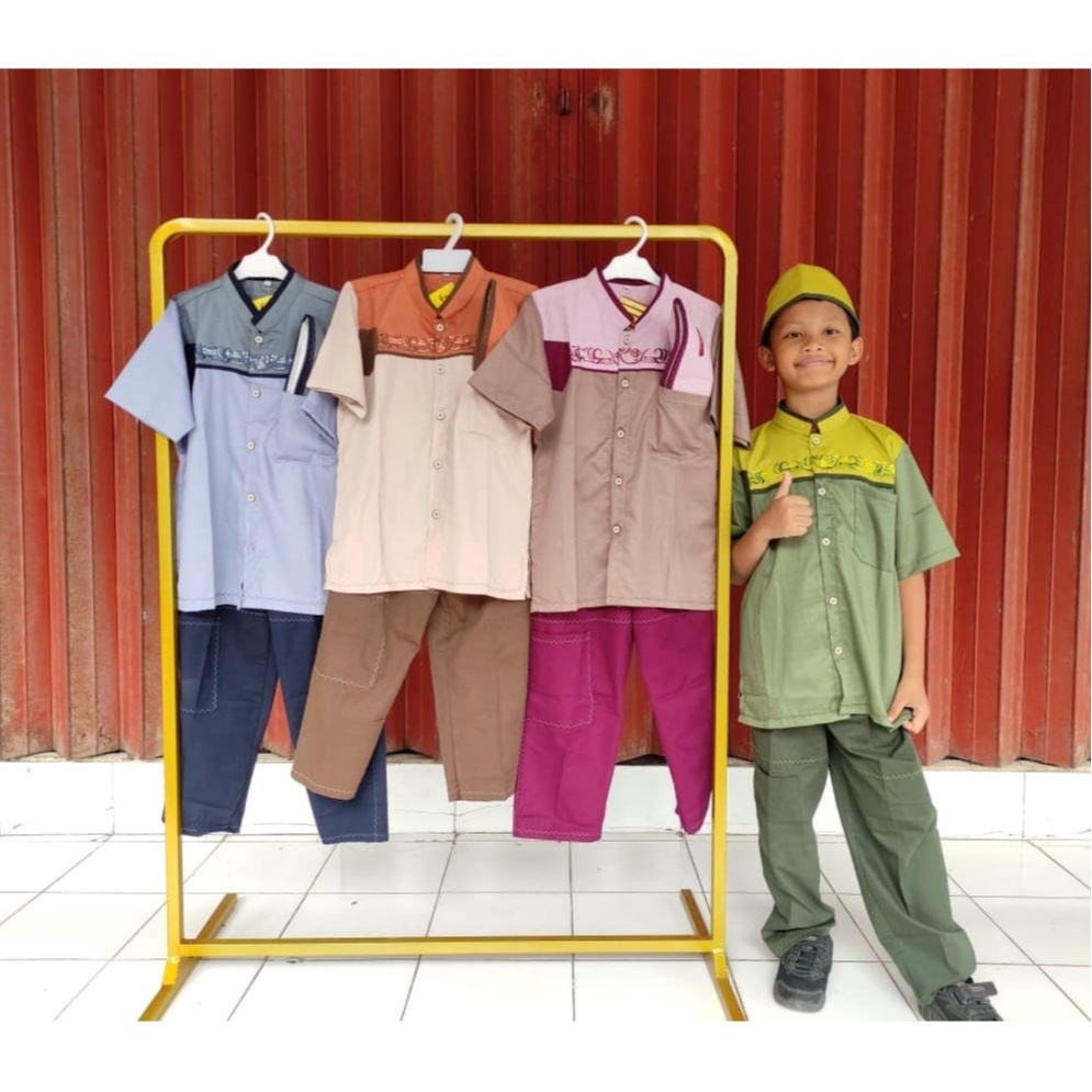 BUSANA MUSLIM ANAK BY CITRA KIDS / SETELAN KOKO ANAK COWOK / SETELAN KOKO LENGAN PENDEK / KOKO ANAK 