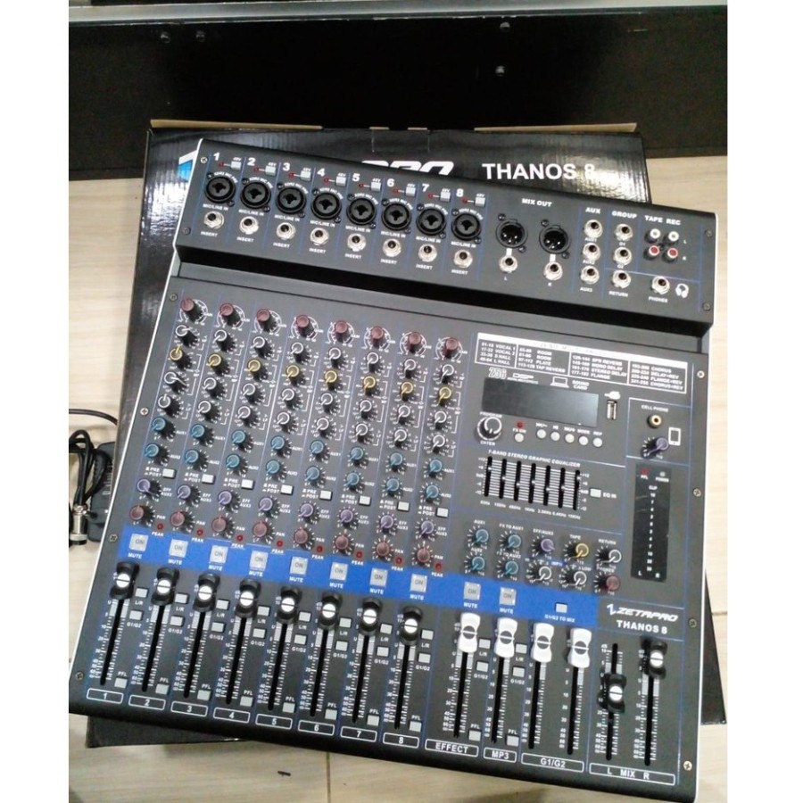 Mixer Audio ZETAPRO Thanos 8MIXER ZETAPRO THANOS 8CH mixing console