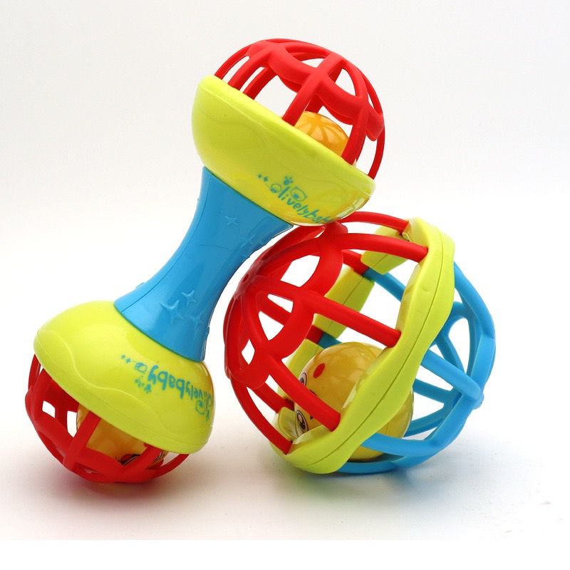 Kerincingan Bayi ball/ Mainan Kerincingan Ball Untuk Bayi / Baby Bell / Baby Teether Rattle Stick Gigitan Bayi BPA Free (BIC)