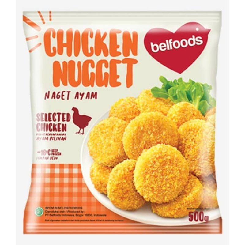 

Belfoods Naget Ayam / Chicken Nugget Original | Berat Bersih 500gr