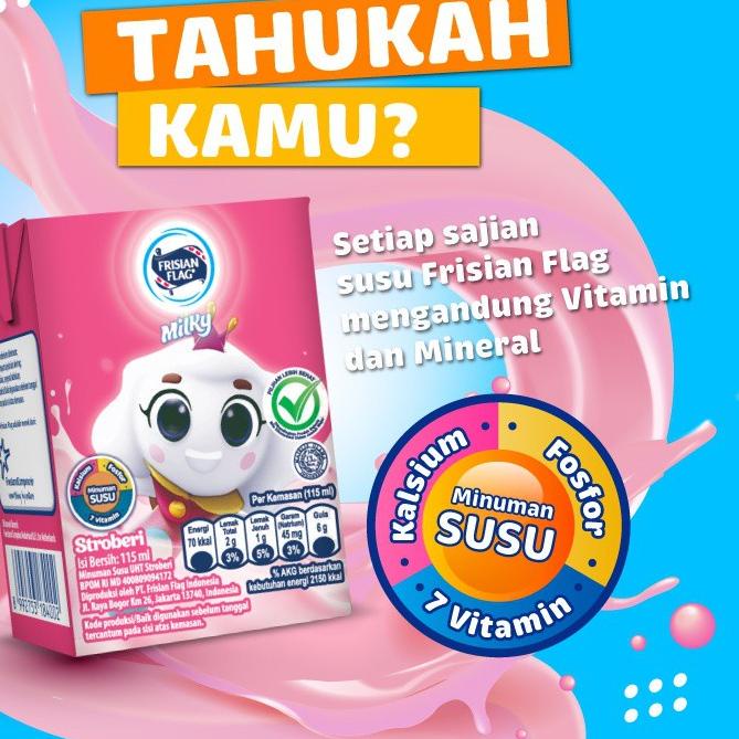 

Skip Aja!! Frisian Flag UHT Milky Strawberry 36x115ml