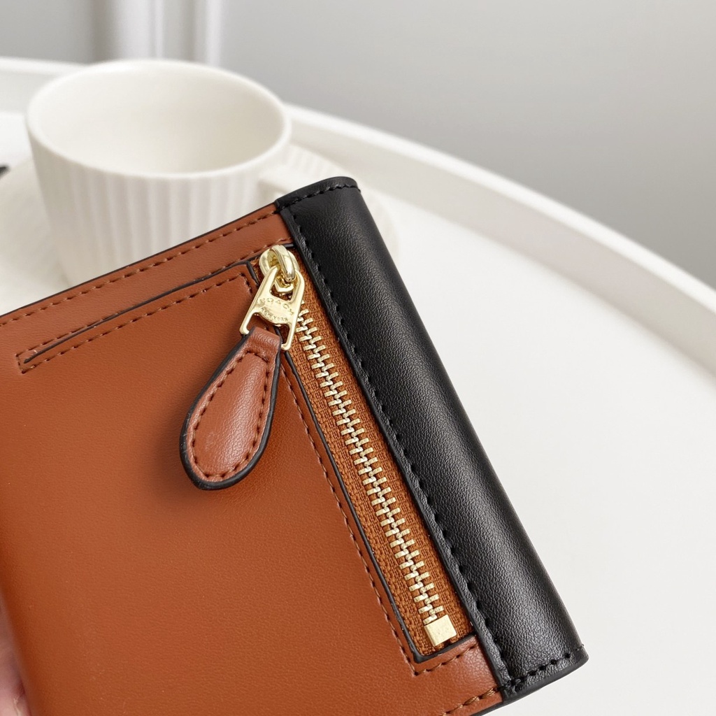 [Instant/Same Day]31548 coach ladies wallet Short wallet folding wallet card bag  qianbao