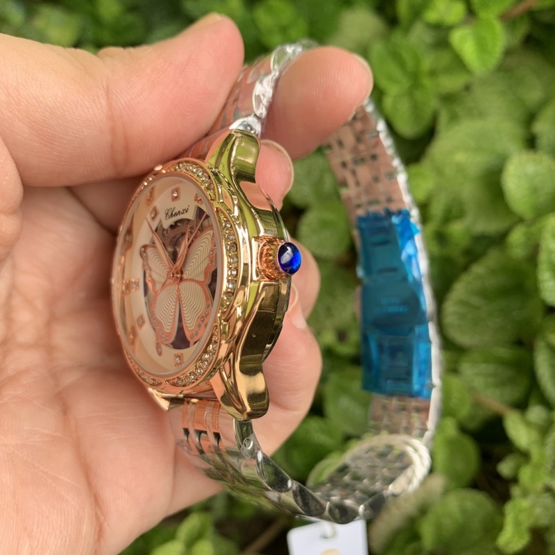 Jam Tangan Wanita Automatic Mechanical Diamond Butterfly Luxury Chenxi