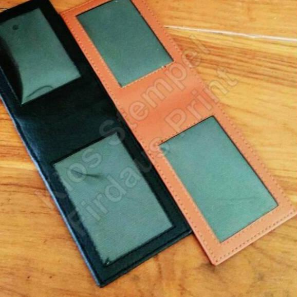 

hj✭Big Sale Tempat id card name tag kulit sintetis magnet saku 87 ✭