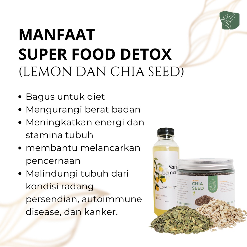 Paket Diet Super Food Sari Lemon Asli Chia Seed biji chia Asli non GMO