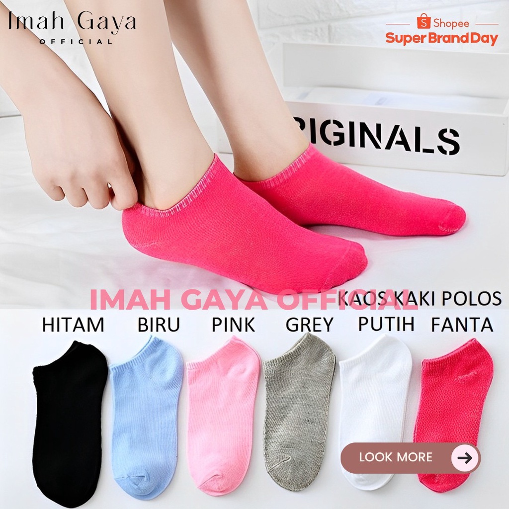 IMPORT KAOS KAKI ANKLE POLOS/BISA COD Kaos Kaki pendek Cute /Murah