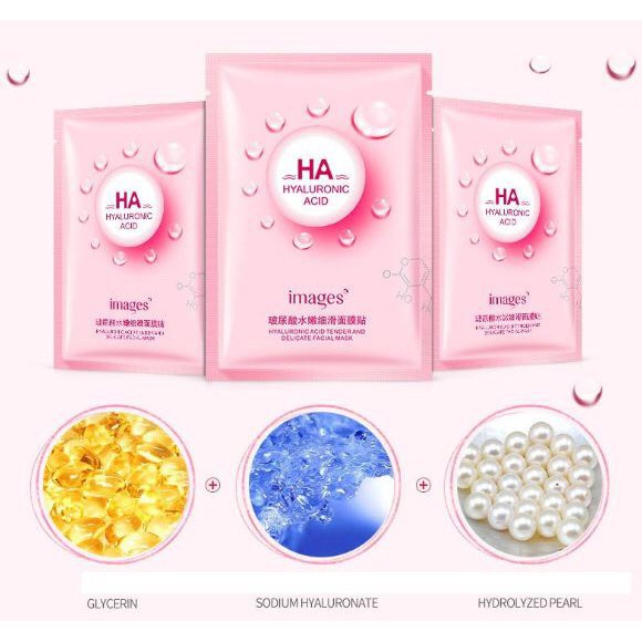 IMAGES Hyaluronic Acid Facial Skin Care Rumah Cantik 354 Sheet Mask Mencerahkan Kulit Wajah Dan Tidak Membuat Kusam Serta Melembutkan Kulit Wajah