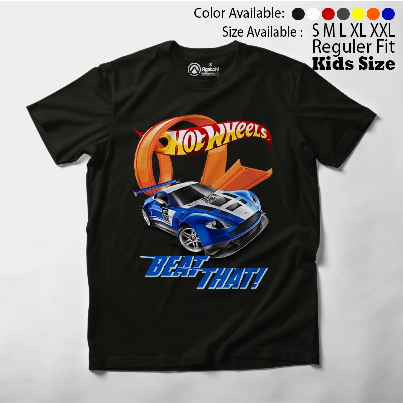 Baju Kaos Atasan Anak Laki - Laki Agatchi Motif Hotwheels