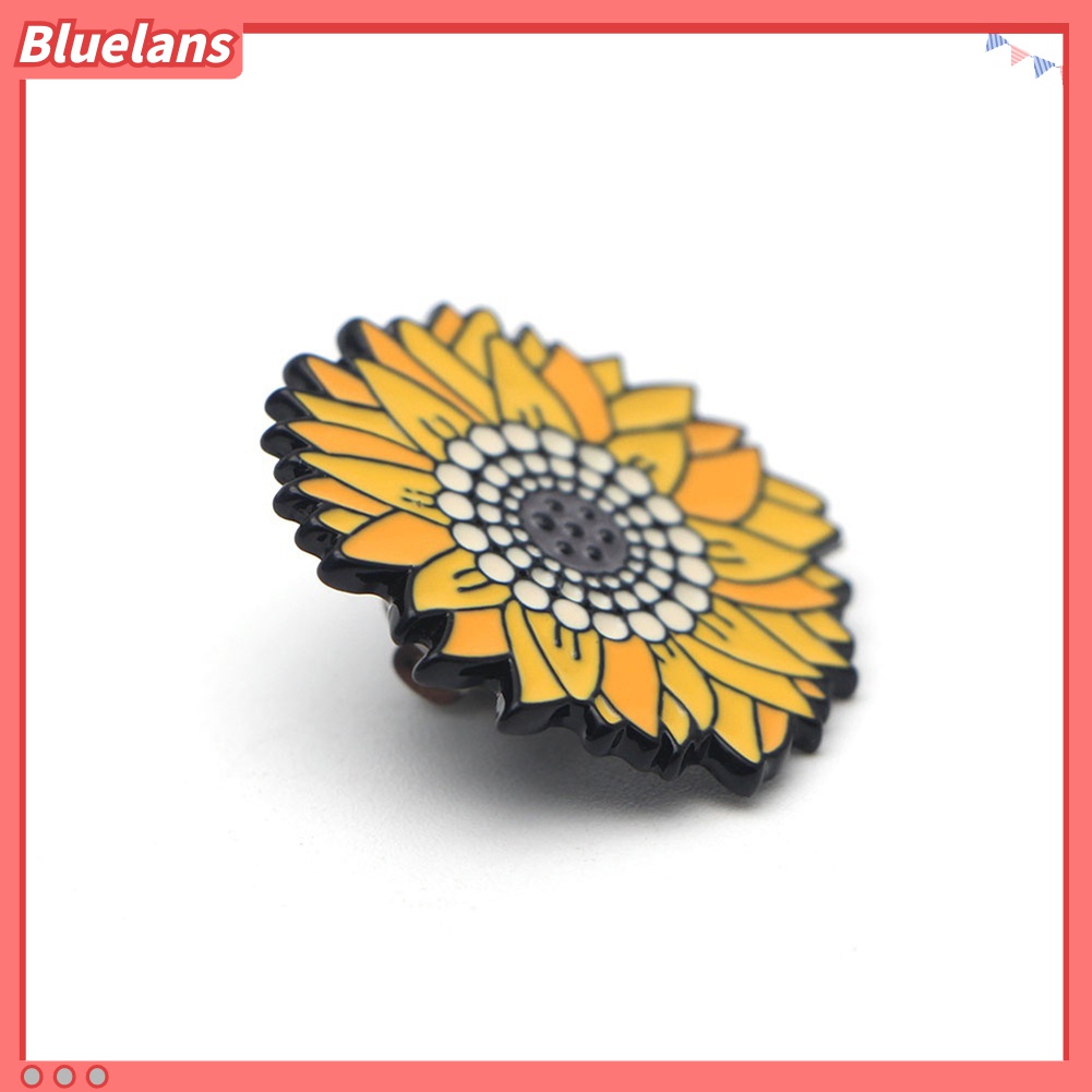 Bros Pin Enamel Bentuk Bunga Matahari Untuk Dekorasi Tas Ransel Jeans Unisex