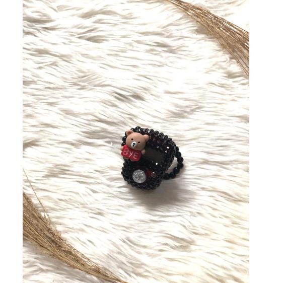 Langsung Kirim TASBIH DIGITAL SWAROVSKI (BLACK SERIES CINCIN MUTIARA) TASBIH DIGITAL BLINK-BLINK TAS