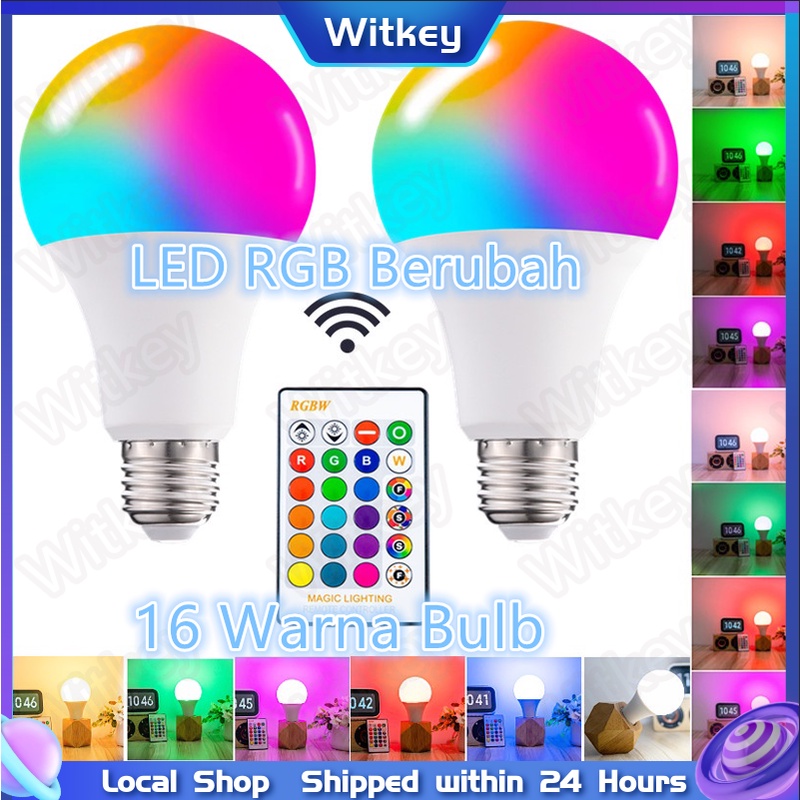 Jual 3W 5W 10W Lampu Bohlam LED RGB Berubah Warna Warni With Remote ...