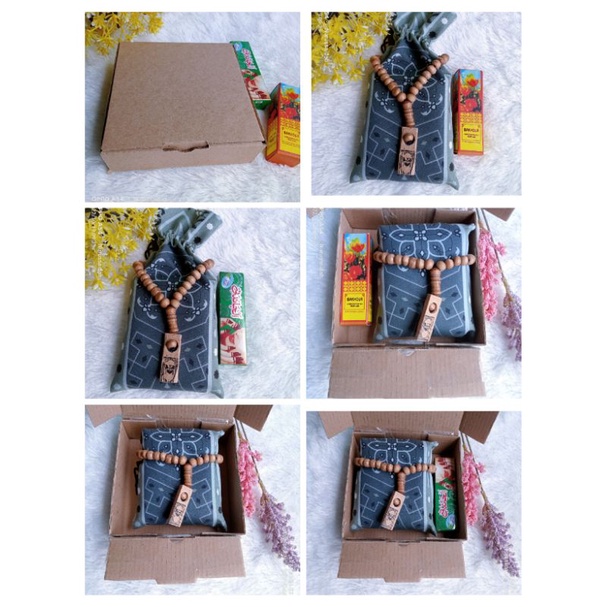 souvenir hampers oleh oleh haji dan umroh paket sajadah tasbih