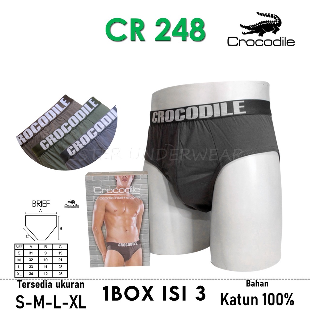 Celana Dalam Pria CROCODILE CR 248 1Pack Isi 3Pcs/pACK