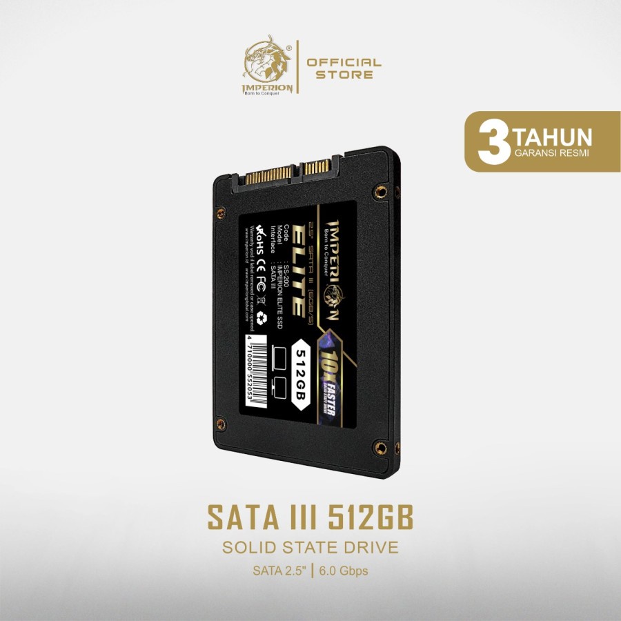SSD Sata 3 SSD IMPERION ELITE 512GB SATA III 2.5&quot; 6GB/S GARANSI RESMI