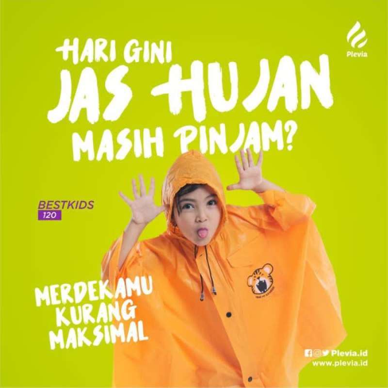 FELWINSHOP Jas Hujan Anak Poncho Celana Plevia Best Kids 120 Kid