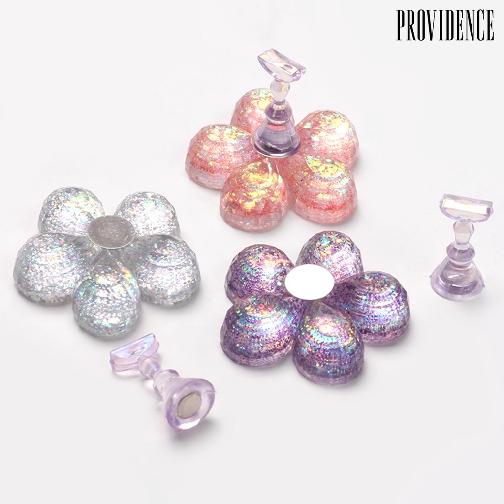 Providence 1 Set Stand Holder Kuku Palsu Bahan Resin Untuk Display / Latihan Nail Art DIY