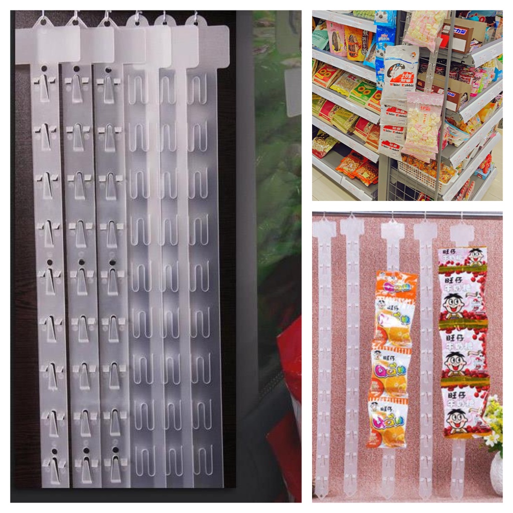 Supermarket Plastik Menggantung Strip Strip Emprichman 1Pc Gantung Transparan Pvc Injeksi -Doo