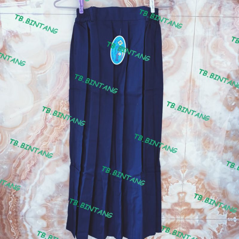 Rok Rempel Biru (SMP) Merk SERAGAM