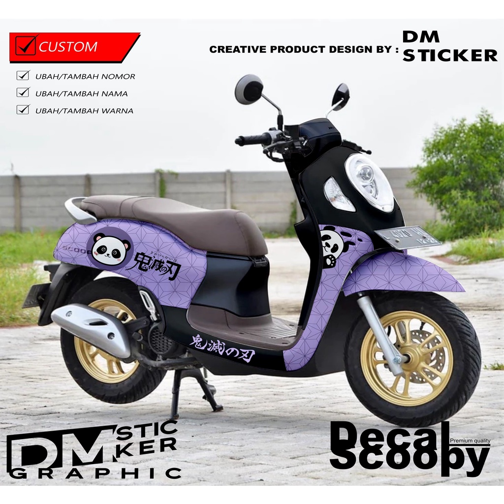 DECAL SCOOPY NEW/LAMA PANDA STICKER SCOOPY MURAH