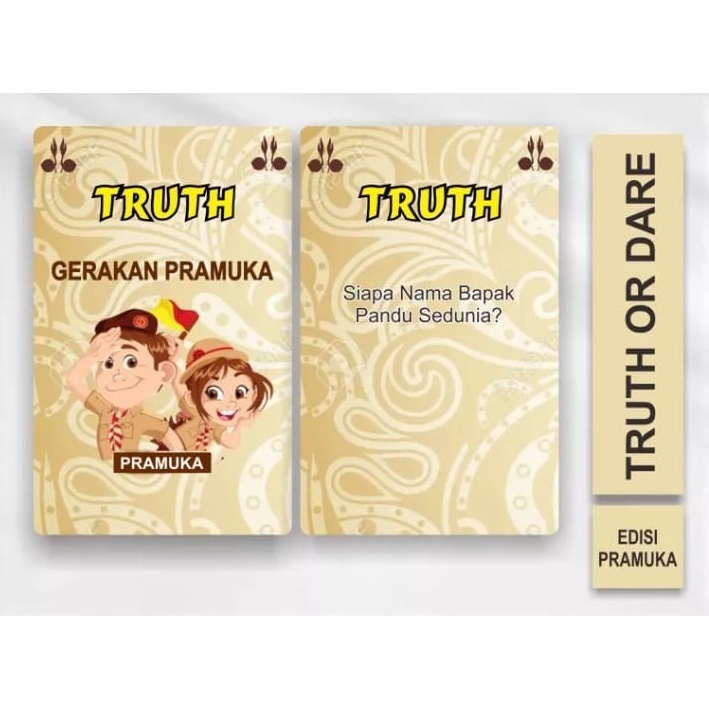 Kartu Truth Or Dare Edisi Pramuka (Anak Sekolah)