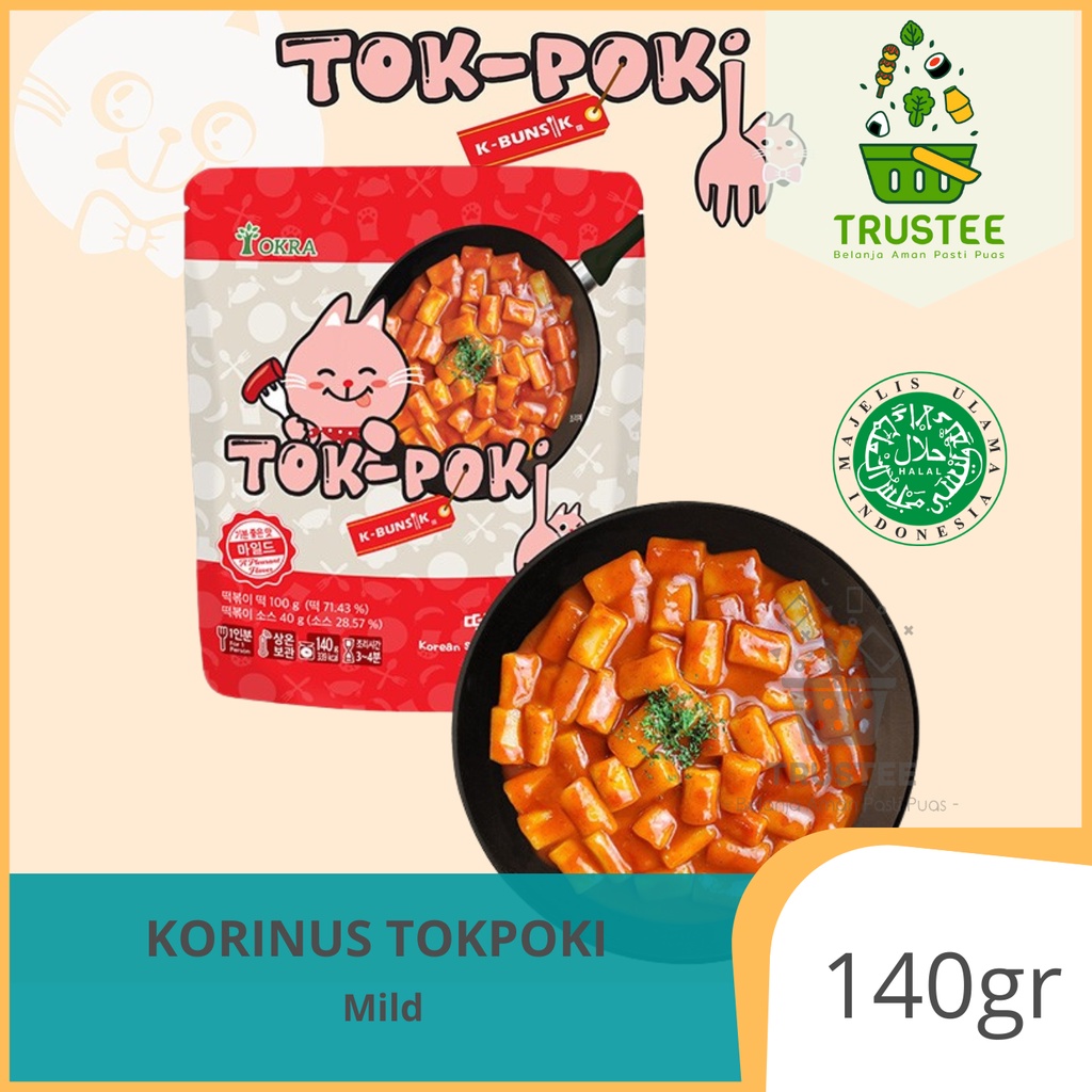 K-Bunsik Tokpoki / Tteokbokki Tok-poki Toppoki Korinus kue beras korean rice cake Instan Halal MUI