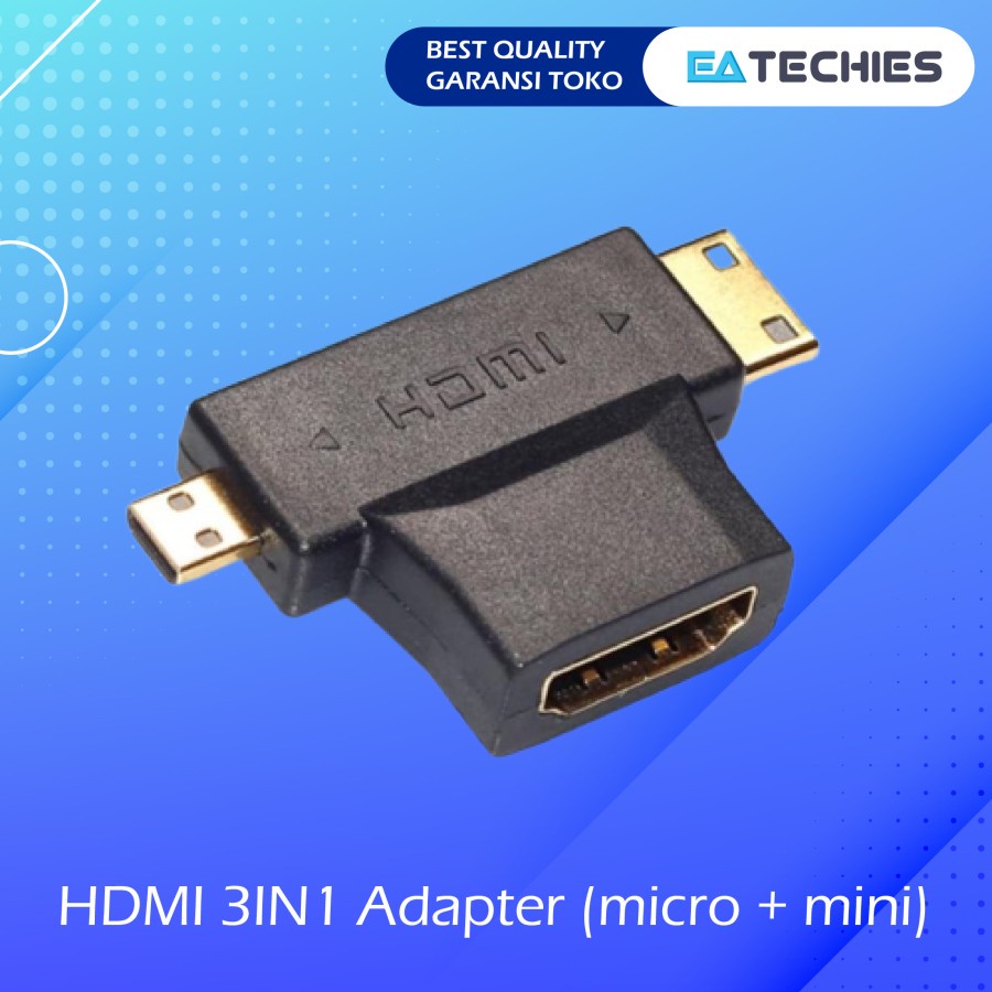 GENDER HDMI 3IN1 HDMI FEMALE + MINI HDMI + MICRO HDMI / ADAPTER 3 IN 1