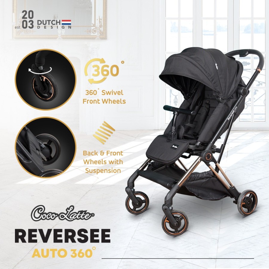 COCOLATTE STROLLER CL 2166 REVERSEE AUTO 360° AUTOFOLD COMPACT