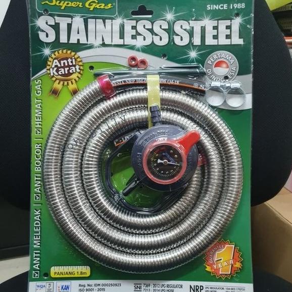 SELANG REGULATOR GAS LPG SUPER GAS - STAINLESS STEEL FF5865D4FD