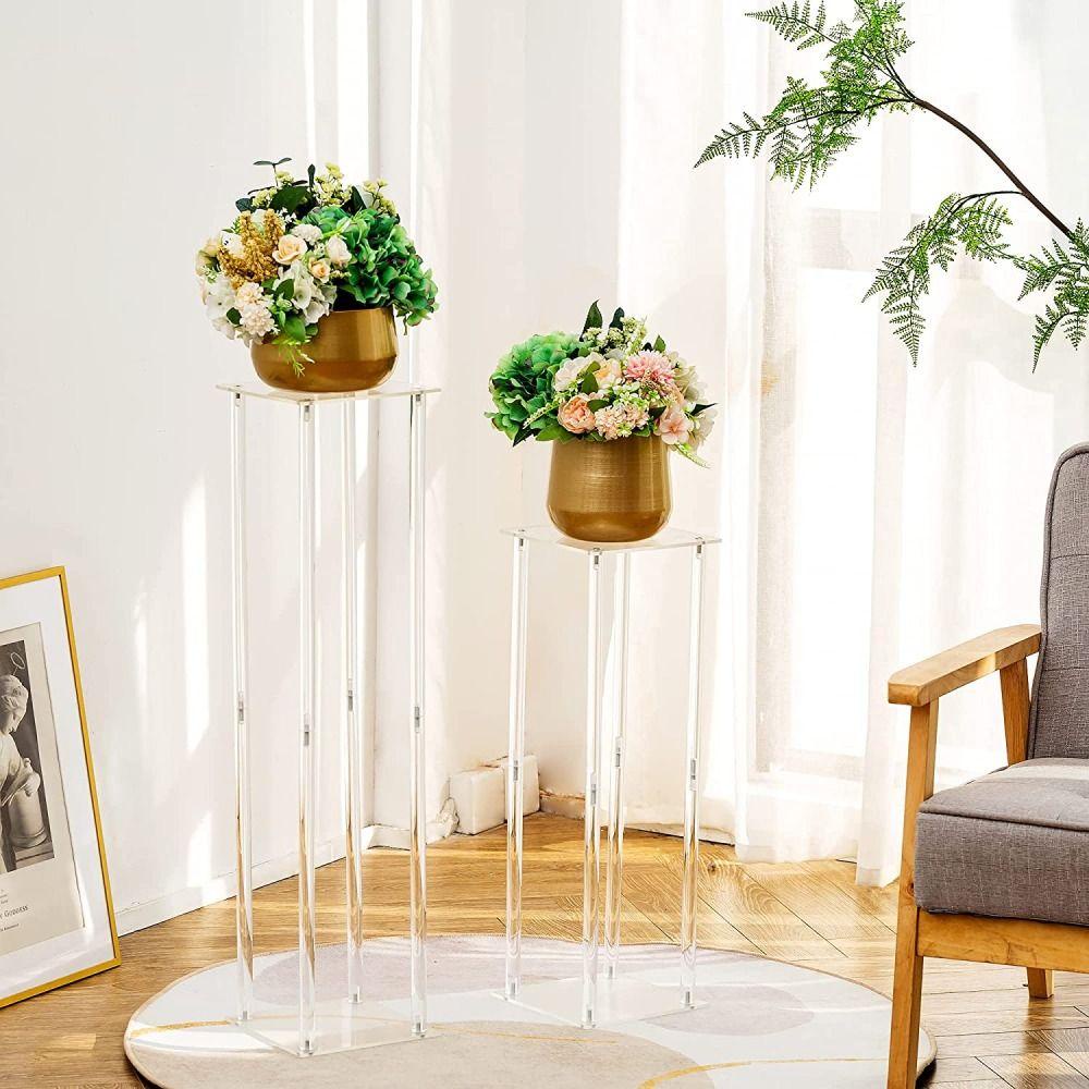 [Elegan] Centerpieces Pernikahan Elegan Modern Pesta Layout DIY Rak Pajangan Bunga Akrilik