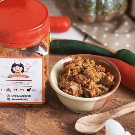 

limited STOCK!Sambal cakalang suir pedas enak / sambel ikan pedas halal / bandung / seafood / tongkol suwir pedes|SQ6