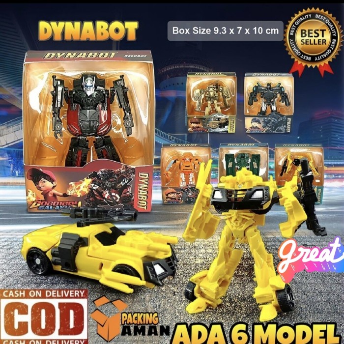 Mainan Anak Laki Laki Dynabot Robot Transformer Bisa Jadi Mobil Tempur
