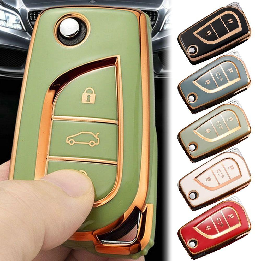 POPULAR Remote Key Case Full Proteksi Aksesoris Mobil Pelindung Fob Kunci Cover Untuk Corolla