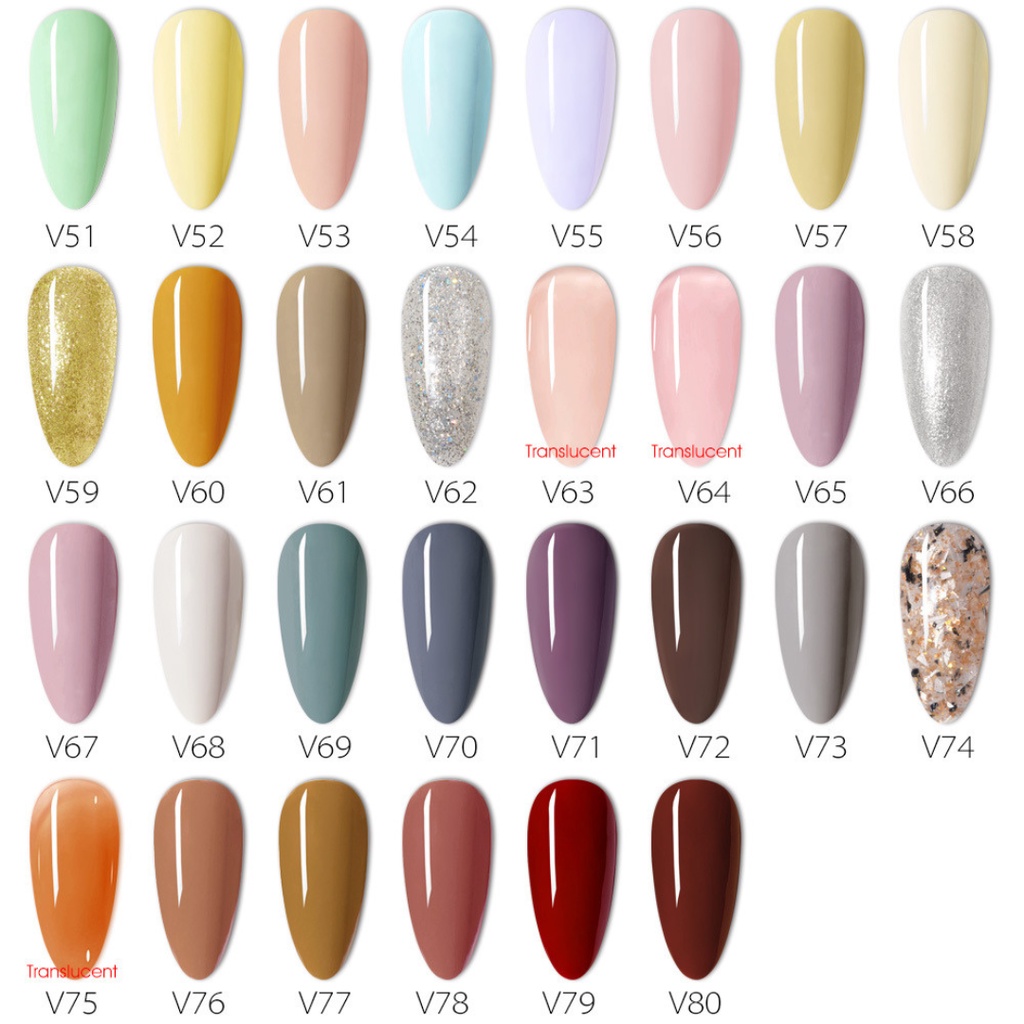 Venalisa Mud Solid Gel Nail Polish Soak Off UV LED 60 Warna/ Kutek Gel Nail Polish V51-V80