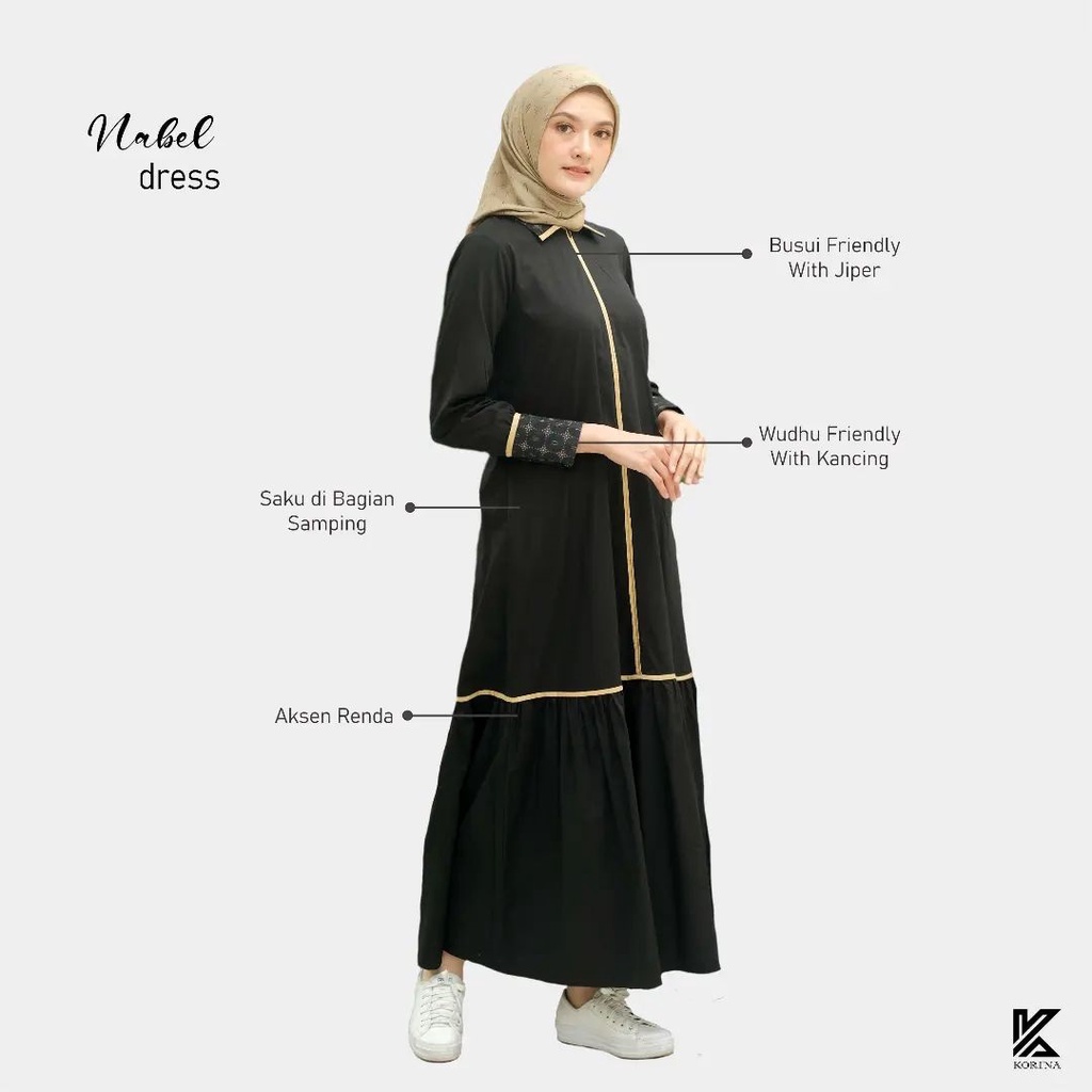 Korina_id - Nabel dress | dress wanita muslim