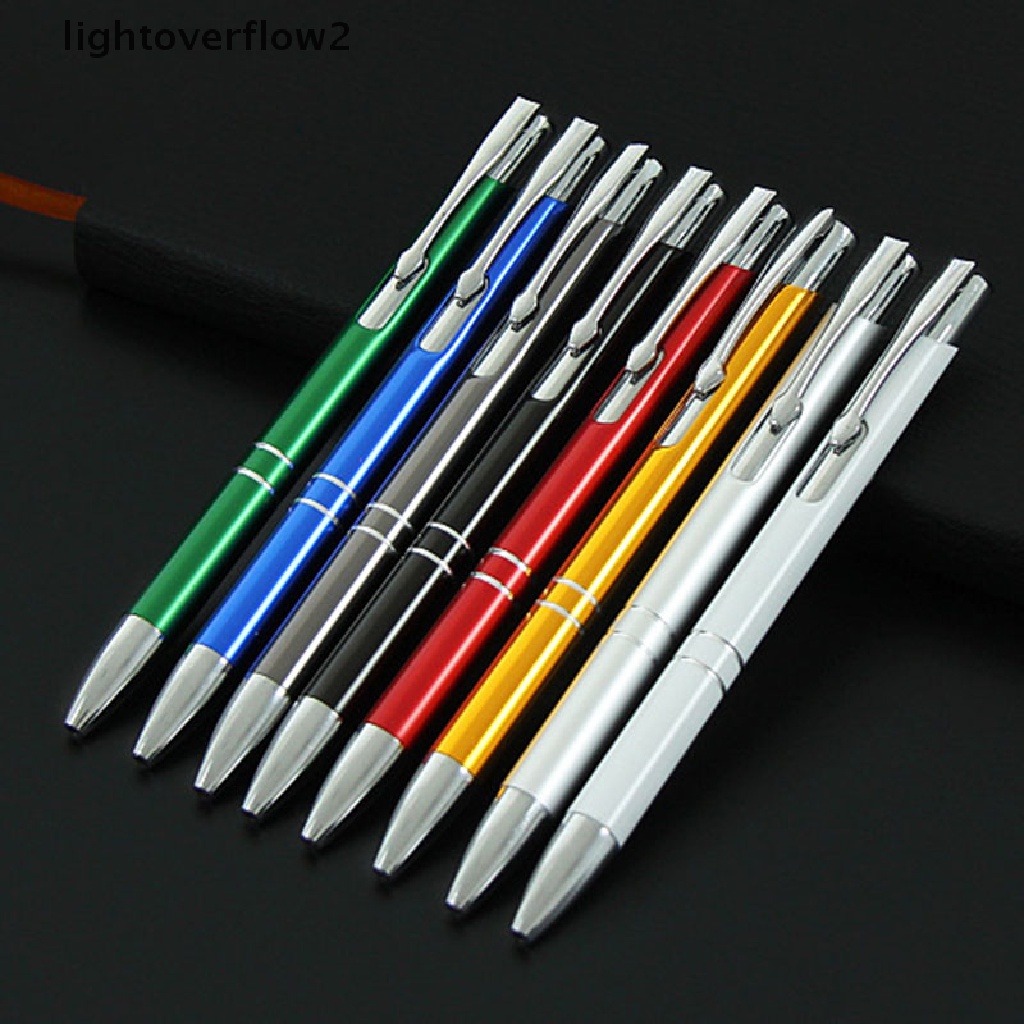 (lightoverflow2) Pulpen metal Retractable Untuk Sekolah / Kantor