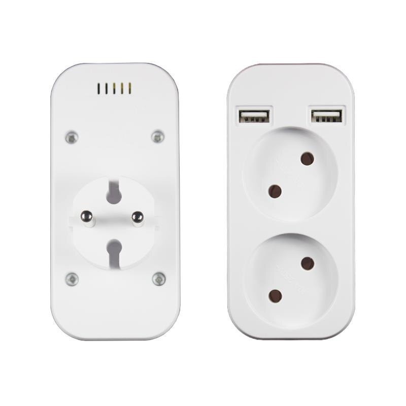 Colokan Stop Kontak Listrik 2 Eu Plug 2 Usb Port