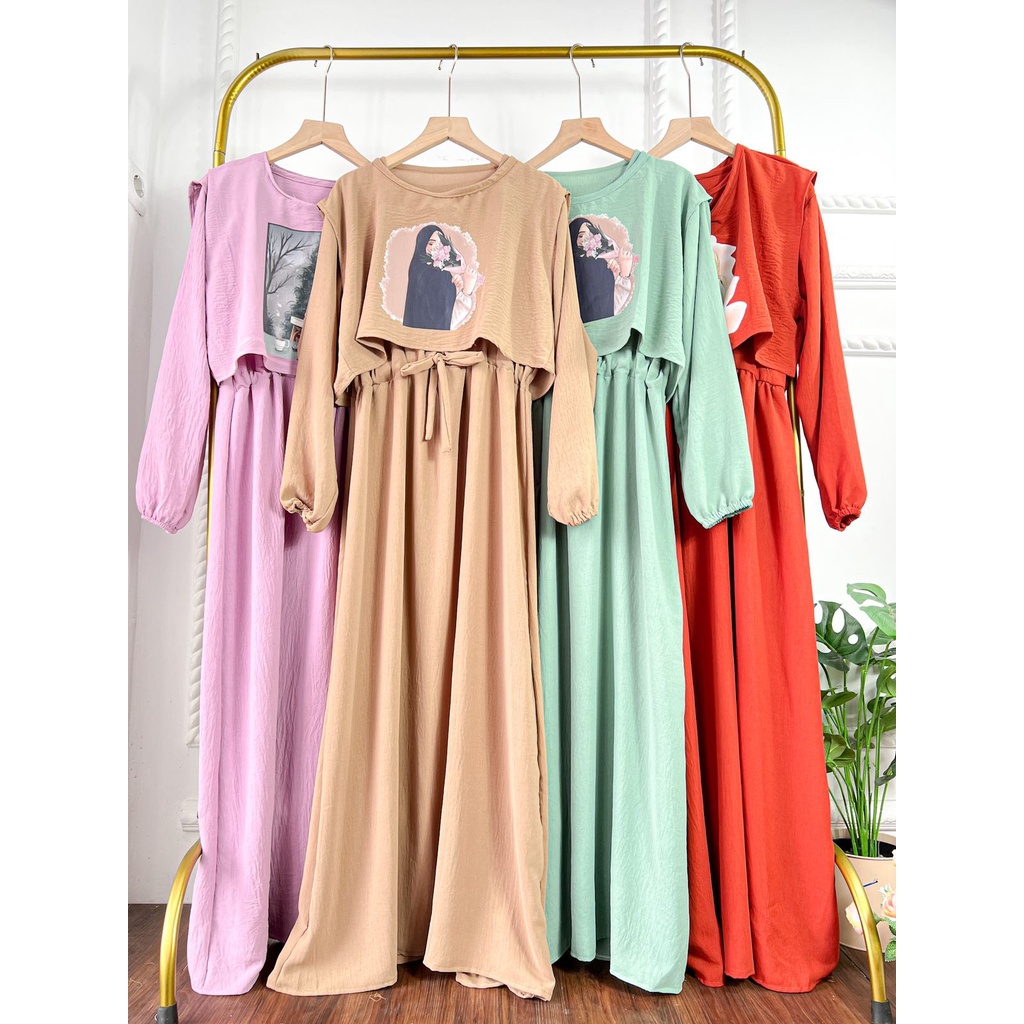 FAHIRA 2 IN 1 DRESS ( DRESS+ROMPI)