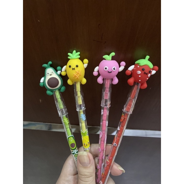 

1 buah Pensil Sambung Karakter Buah Unik lucu
