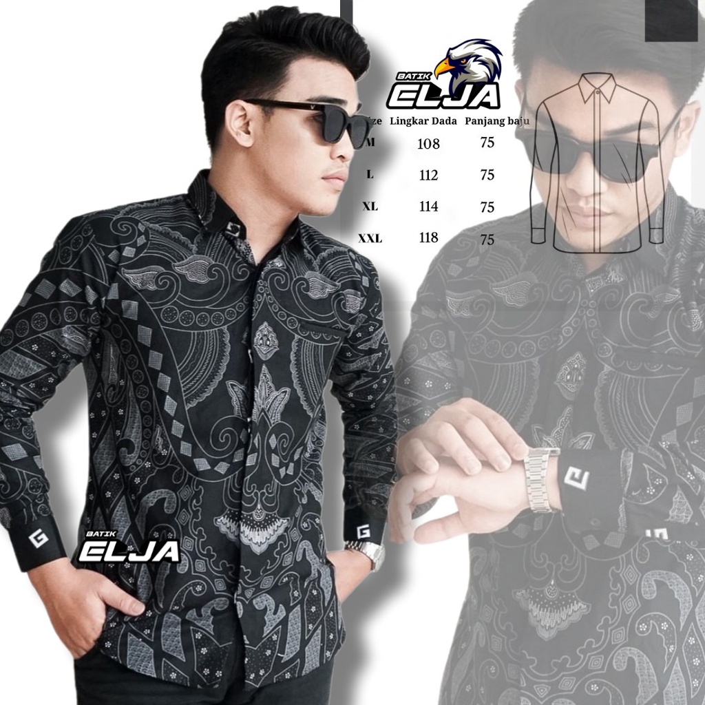 Baju Batik Premium Pria Lengan Panjang Motif Terlaris