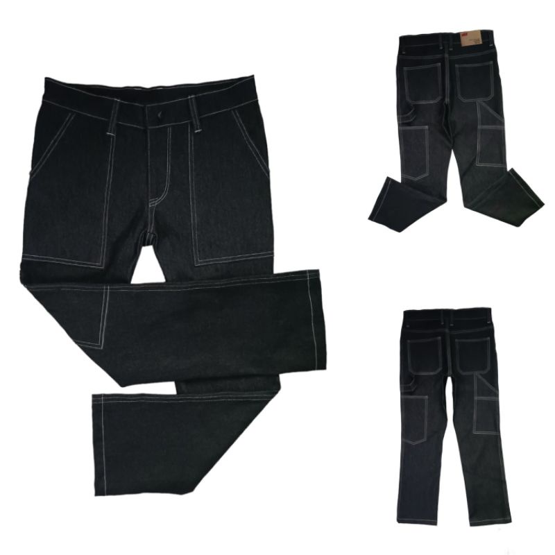 CARPENTER CARGO ✅ DENIM BLACK14 OZ MEWAH