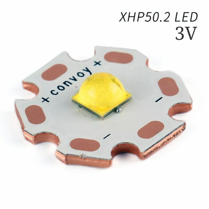 CREE XHP50.2 3V PUTIH 20MM TEMBAGA LED EMITTER XHP50B WHITE MCPCB COPPER