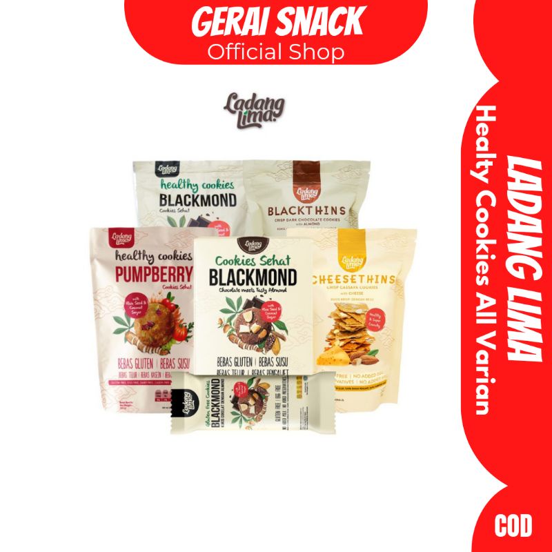 Ladang Lima - Healty Cookies Pumpberry-Blackmond-Blackthins-Cheesethins Gluten Free