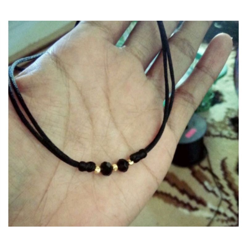 Kalung Tali variasi emas 0,2gram 10karat "semar nusantara"