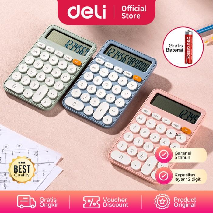 

Calculator Deli Calculator / Kalkulator Portable Pastel Garansi 5 Tahun Em124